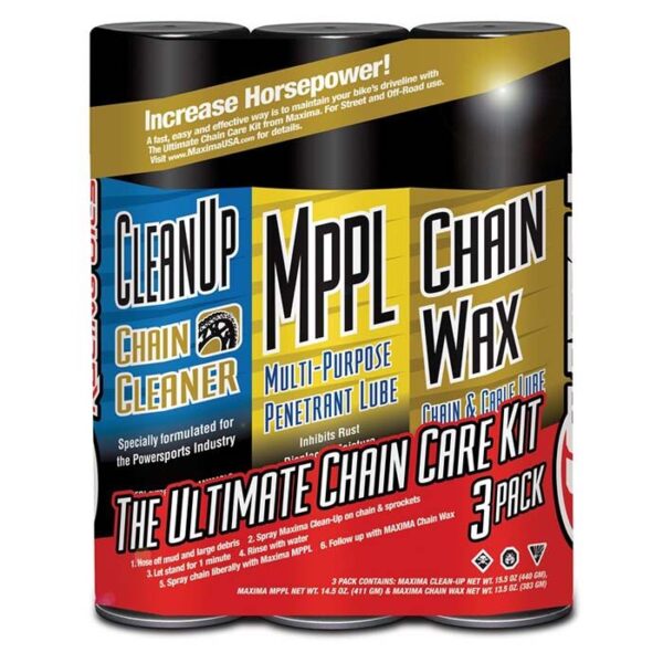 Maxima - Chain Wax Ult, Chain Care Combo Kit 3-Pack -3x591ml-0