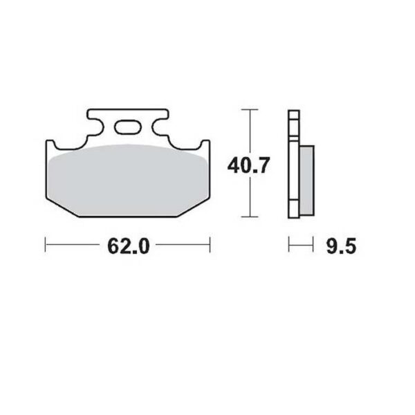 MMT Brake Pad Rear YZ125/250 92-97 RM125/250 91-95-0