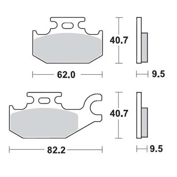 MMT Brake Pad Front DS650 01-,, ATV-0