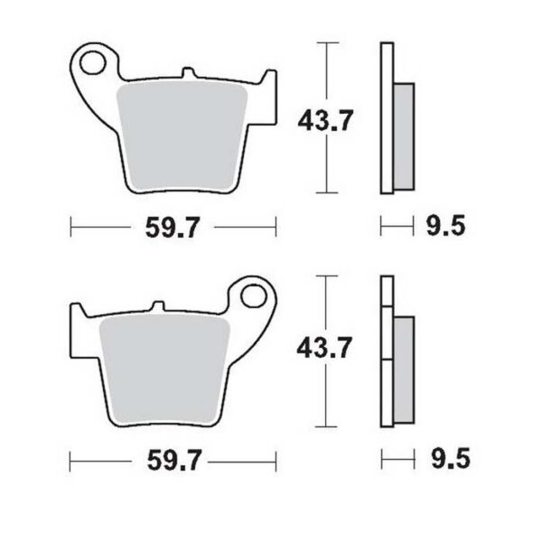 MMT Brake Pad Rear CR+F 02-,, CRF150 07-,,-0