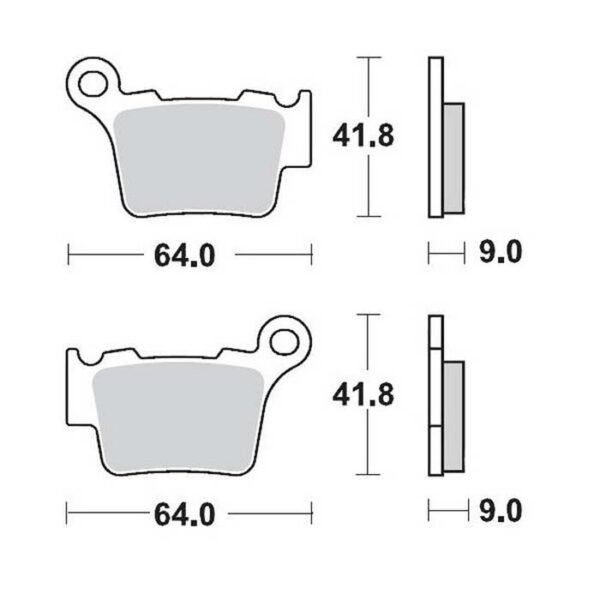 MMT Brake Pad Rear KTM 04-,, HVA 06-,,-0