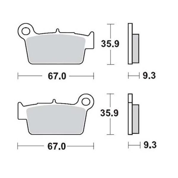 MMT Brake Pad Rear YZ+F03-,, KXF04-,, RMZ04-,,-0