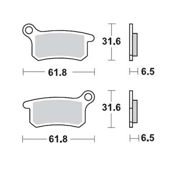 MMT Brake Pad Front SX65 02-,, Rear SX65 09-,, SX85 04-11-0