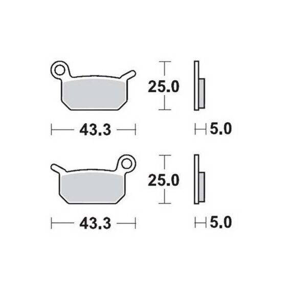 MMT Brake Pad Rear SX65 04-08 SX50 Front + Rear-0