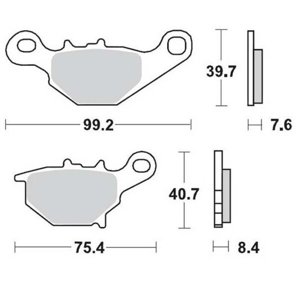 MMT Brake Pad Rear RM85 05-,,-0