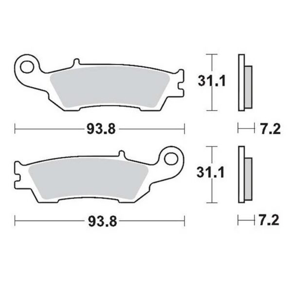 MMT Brake Pad Front YZ 08-,, YZ250F 07-,, YZ450F 08-,,-0