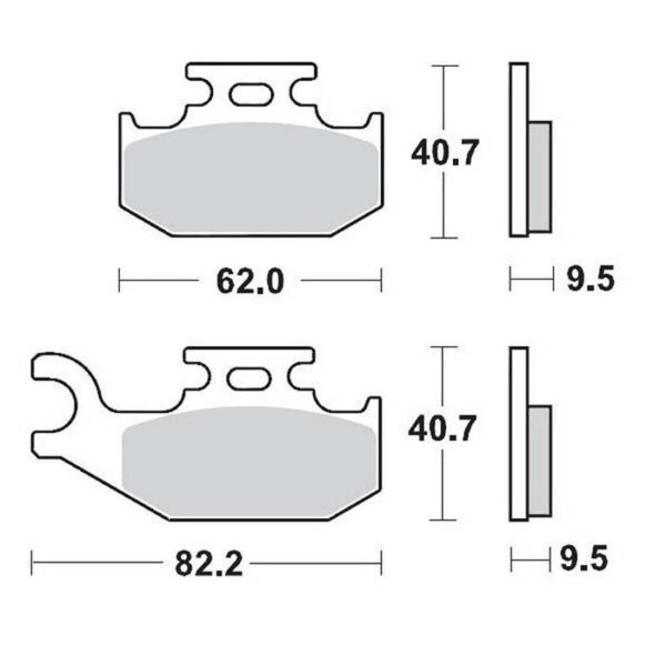 MMT Brake Pads Bombardier/CamAm: Renegade800-0