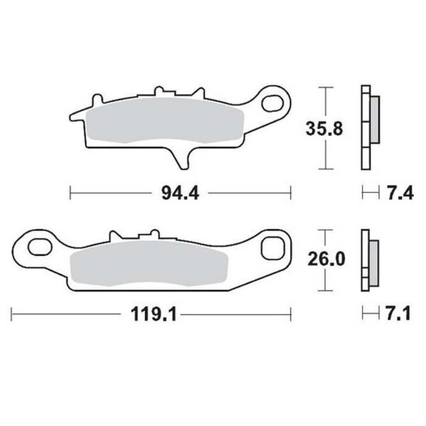 MMT Brake Pad 'Left' KFX450/KFX700-0