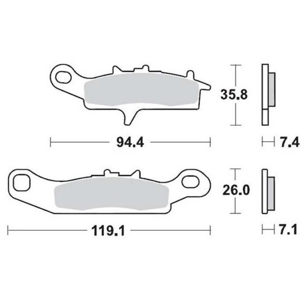 MMT Brake Pad 'Right' KFX450/KFX700-0