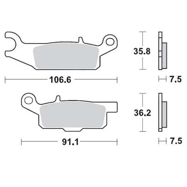 MMT Brake Pad Front YFM700 Grizzly 'Right'-0